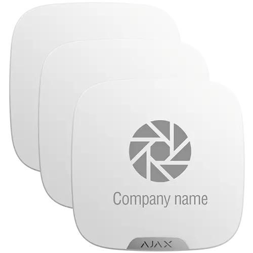 AJAX - Pack 10 cubiertas personalizables para sirena exterior - Personalizable sin coste adicional (10XAJ-BRANDPLATES-W)