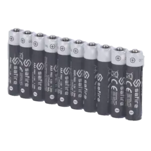 MARCA BLANCA - Pack de 10x pilas AAA / FR03 / 24LF - Safire - Litio Li-FeS2 no recargable - Tensión 1.5V - (10XBATT-AAA-FR