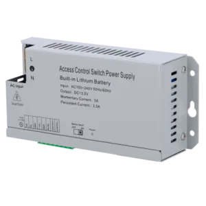 MARCA BLANCA - Alimentador para control de acceso - Configurable NO/NC - Salida DC 13.5V / 3.5A / 36W - (AC-12DC3A-BAT)