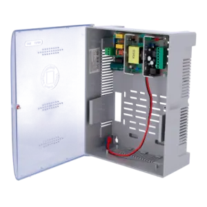 MARCA BLANCA - Alimentador para control de acceso - Configurable NO/NC - Salida DC 12.5-13.8V / 5A / 60W - (AC-12DC5A-BAT1