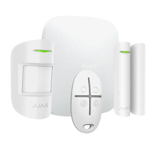 AJAX - Kit de alarma profesional - Certificado Grado 2 - Comunicación Ethernet y GPRS - (AJ-HUBKIT-W)