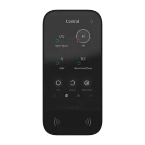 AJAX - Teclado con pantalla táctil y RFID - Grado 2 - Inalámbrico 868 MHz Jeweller - (AJ-KEYPADTOUCHSCREEN-B)