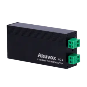 AKUVOX - Conversor IP a 2 hilos - 1 grupo de 2 hilos - 1 grupo TCP/IP con RJ45 | Salida PoE - (AK-NC-2)