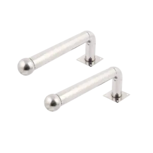 MARCA BLANCA - Soporte para barrera modelo L - 2 unidades - Acero inoxidable - Compatible con detectores (ALF-30L)