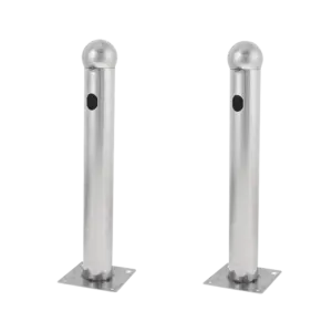 MARCA BLANCA - Soporte para barrera modelo T - 2 unidades - Acero inoxidable - Compatible con detectores (ALF-30T)