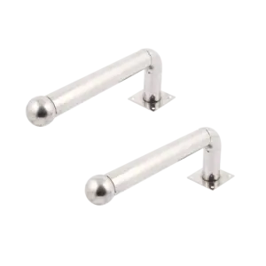 MARCA BLANCA - Soporte para barrera modelo L - 2 unidades - Acero inoxidable - Compatible con detectores (ALF-50L)