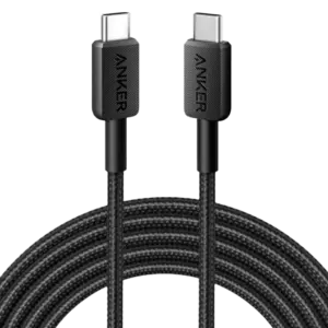 ANKER - Anker - Cable USB2.0 - USB-C a USB-C - Cable de nylon trenzado - Longitud 0.9m - Carga (ANK-310-USBC-USBC-90-B)