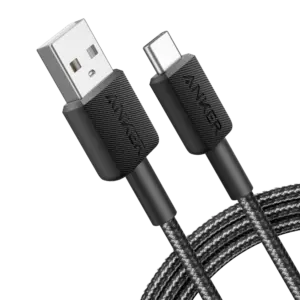 ANKER - Anker - Cable USB2.0  - USB-A a USB-C - Cable de nylon trenzado - Longitud 1.8m - Carga (ANK-322-USBA-USBC-180-B)