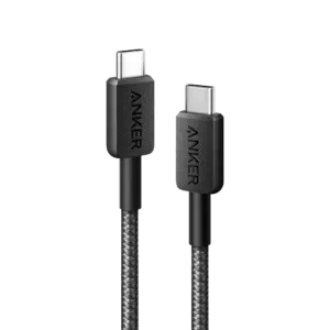 ANKER - Anker - Cable USB2.0  - USB-C a USB-C - Cable de nylon trenzado - Longitud 0.9m - Carga (ANK-322-USBC-USBC-90-B)
