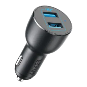 ANKER - Anker - Mechero coche de metal - Potencia 36W - Carga rápida 18W | Tecnología QC3.0 - (ANK-CCHARGER-POWERDRIVE3-B)