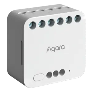 AQARA - Aqara Módulo Relé Doble T2 - Control independiente de dos canales o circuitos - Modos (AQ-DCM-K01)