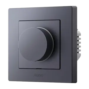 AQARA - Aqara Dimmer Switch H2 EU Gris - Regulación rotativa y pulsador mecánico premium - (AQ-KD-R01D-G)