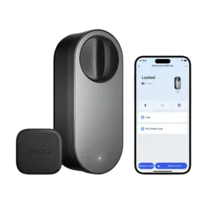 AQARA - Aqara Cerradura inteligente U200 Lite Gris - Desbloqueo exterior mediante tarjetas/tags NFC (AQ-U200-LITE-KIT-B)