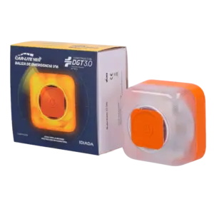 QUECLINK - Baliza compatible con plataforma DGT 3.0 - Luz de emergencia 360º visible hasta 1km - (BALIZA-V16-DGT)