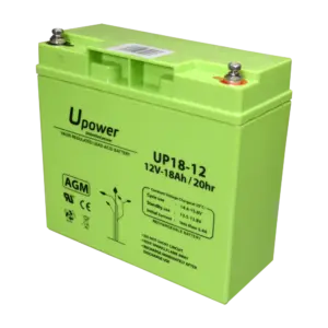 UPOWER - Upower - Batería recargable - Tecnología plomo ácido AGM - Voltaje 12 V - Capacidad 18.0 Ah (BATT-1218-U)