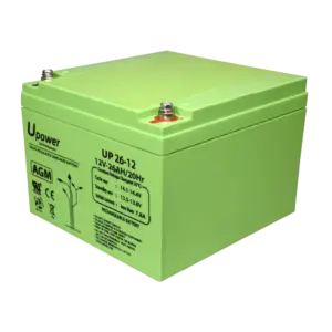 UPOWER - Upower - Batería recargable - Tecnología plomo ácido AGM - Voltaje 12 V - Capacidad 26.0 Ah (BATT-1226-U)