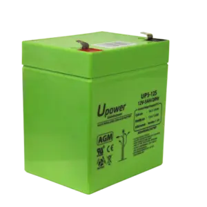 UPOWER - Upower - Batería recargable - Tecnología plomo ácido AGM - Voltaje 12 V - Capacidad 5.0 Ah (BATT-1250-U)