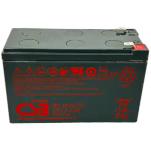 BLANCA - Batería CSB recargable - Tecnología Plomo-Ácido AGM - Tensión 12V - Capacidad 7.2Ah - Para (BATT-1272-CSB)