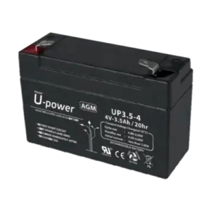 UPOWER - Upower - Batería recargable - Tecnología plomo ácido AGM - Voltaje 4 V - Capacidad 3.5 Ah - (BATT-4035-U)