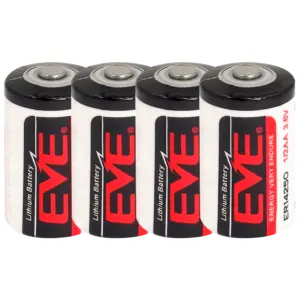 EVE - Pack 4x Pilas 1/2 AA / ER14250 - EVE - Litio Li-SOCl2 no recargable - Tensión 3.6V - (BATT-ER14250-EVE)