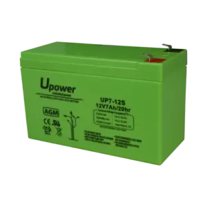 UPOWER - Upower - Batería recargable - Tecnología plomo ácido AGM - Voltaje 12 V - Capacidad 7.0 Ah (BATT1270-U)