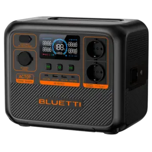 BLUETTI - Batería portátil Bluetti - Gran capacidad 864Wh - Potencia salida 1000W max - Entradas y (BL-AC70P)