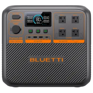 BLUETTI - Estación de energía portátil - Gran capacidad 2074Wh - Potencia salida 2700W - Salidas y (BL-PREMIUM-200V2)