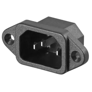MARCA BLANCA - Adaptador - Cable AC desnudo a conector C14 - Montaje encastrado (C14PLUG-FLUSH)