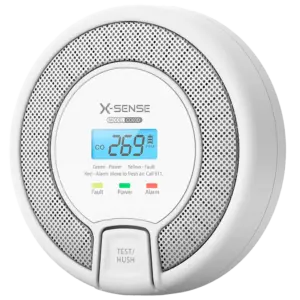 X-SENSE - Detector de CO autónomo X-Sense - Batería reemplazable - Indicador luminoso de alarma - (CO03D)