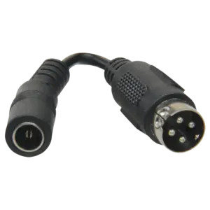 SAFIRE - Adaptador DC - 105 mm de largo - Conector hembra Mini Din - Conector macho estándar - (CON-DC-HIK)