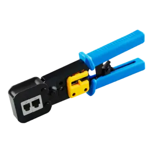 MARCA BLANCA - Herramienta crimpadora para conector pasante - Modelo profesional de alta calidad - (CON300-CRIM-EZ)