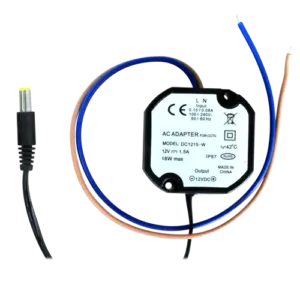 MARCA BLANCA - Alimentador electrónico - 12 V / 1500 mA - Reducidas dimensiones - 52(Al) x 50(An) x 25(Fo) (DC1215-W)
