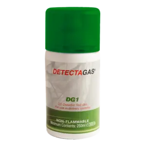 DETECTAGAS - Aerosol probador de detectores CO - 250 ml - Compatible con la mayoría de pértigas de test (DG1)