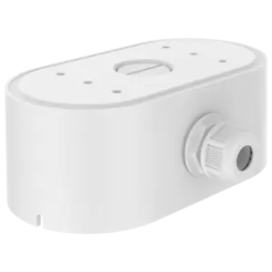 HIKVISION - Caja de conexiones - Apta para cámara con lente dual - Aleación de aluminio - Color blanco (DS-1280ZJ-DE7)
