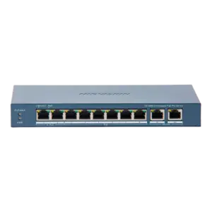 HIKVISION - Switch PoE Hikvision - 8 puertos 10/100 Mbps PoE + 2 Gigabit RJ45 - 2 Puerto PoE++ 802.3bt (DS-3E0310HP-E(C))