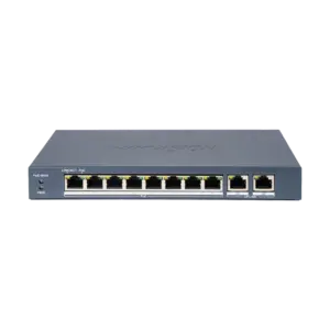 HIKVISION - Switch PoE Hikvision - 8 puertos 10/100 Mbps + 2 Gigabit RJ45 - 8 puertos PoE IEEE (DS-3E0310P-E/M(B))