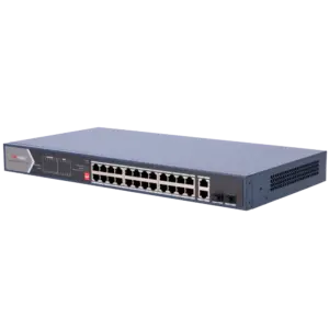 HIKVISION - Switch PoE Hikvision - 24 RJ45 Gigabit + 4 uplink Gigabit RJ45/SFP - 20 PoE+ 802.3af/at + 4 (DS-3E0528HP-E)