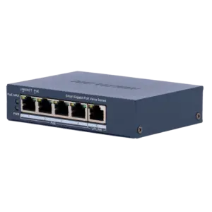 HIKVISION - Hikvision Switch PoE Gestionable - 4 Puertos PoE 802.3af/at + 1 Uplink - Velocidad Gigabit (DS-3E1505P-EI/M)