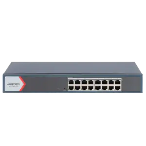 HIKVISION - Hikvision Switch Gestionable Capa 2 - 16 Puertos de red Gigabit Ethernet - Velocidad (DS-3E1516-EIV3)