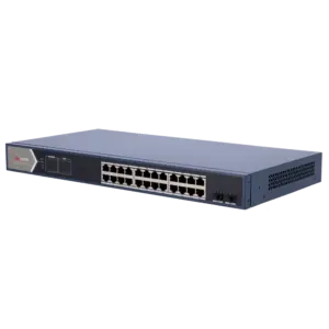 HIKVISION - Hikvision Switch PoE Gestionable - 24 Puertos PoE Gigabit + 2 Uplinks SFP Ópticos - (DS-3E1526P-SI)
