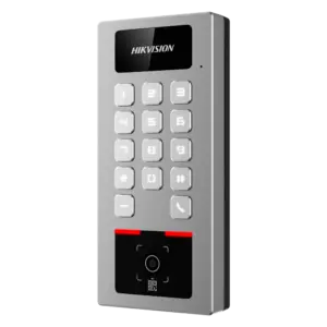 HIKVISION - Control de acceso IP65 IK09 - Tarjeta MF DESFire, QR dinámico y PIN - 10.000 usuarios | (DS-K1T502DBWX-QR)