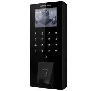 HIKVISION - Control de acceso y presencia PoE IP65 - Huella, tarjeta EM y PIN - 5.000 usuarios | (DS-K1T807EBFWX-E1)