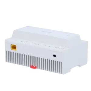 HIKVISION - Conversor para edificios - 2 hilos a IP - 4 grupos de 2 hilos - TCP/IP con RJ45 - Alimenta (DS-KAD704Y)