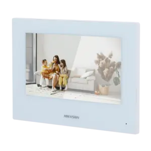 HIKVISION - Monitor para videoportero - Pantalla táctil TFT 7" - Audio bidireccional - TCP/IP, (DS-KH6320-WTE1-W)