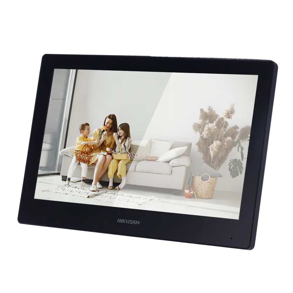 HIKVISION - Monitor para videoportero - Pantalla táctil TFT 10" - Audio bidireccional - TCP/IP, (DS-KH8520-WTE1/EU)