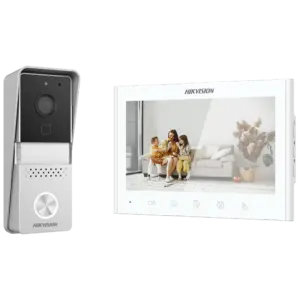 HIKVISION - Kit de videoportero - Tecnología 2 hilos analógico - Placa y monitor - Lector MF | Conexión (DS-KIS102-P/Surfa