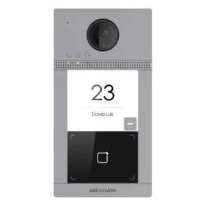 HIKVISION - Videoportero IP WiFi - Cámara 2 Mpx | Audio bidireccional - Apertura con tarjeta MF | 2 (DS-KV8113-WME1(C)/Flu