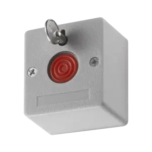 HIKVISION - Hikvision - Botón de pánico cableado - Carcasa ignífuga de ABS  - Modo de conexión NO/NC (DS-PD1-EB)