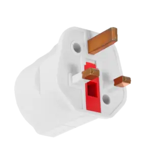 MARCA BLANCA - Adaptador  - Enchufe Tipo F (EU) a Enchufe Tipo G (UK) - Voltaje 250V AC - Potencia Máxima (EU-UK-ADAPTER)