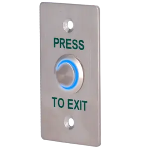 SAFIRE - Pulsador de liberación de puerta con LED - Uso profesional - Testado 100.000 usos - (EXITBUTTON303-SLIM-LED)
